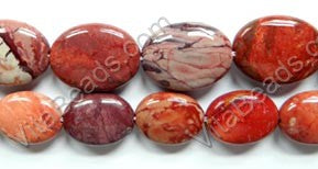 Pink Conglomarite Jasper  -  Puff Ovals  16"