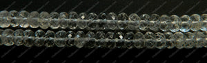 Crystal Natural AB  -  Faceted Rondel  16"    4 x 8  mm