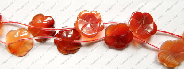 Carnelian  -  Carved Cherry Flower  16"