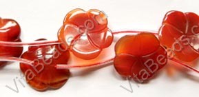 Carnelian  -  Carved Cherry Flower  16"