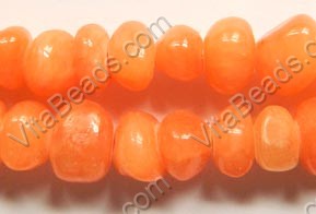 Light Orange Jade  -  Small Smooth Nuggets  16"