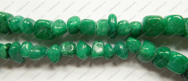 Green Jade -  Small Smooth Nuggets  16"