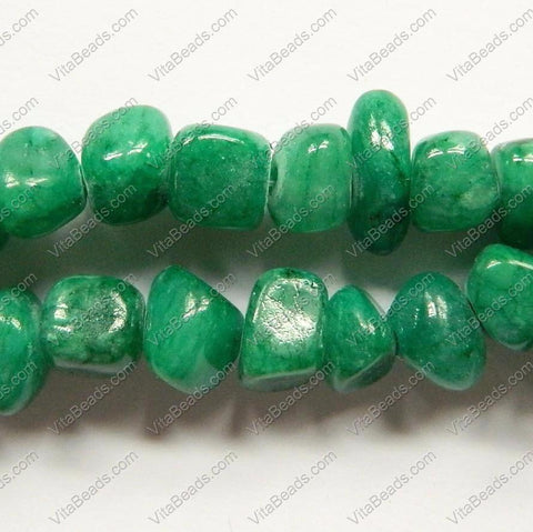 Green Jade -  Small Smooth Nuggets  16"