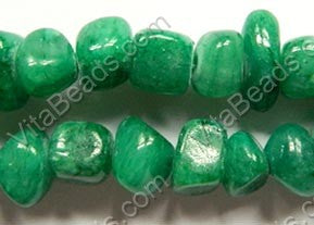 Green Jade -  Small Smooth Nuggets  16"