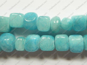 Light Blue Jade -  10-12mm Small Smooth Nuggets  16"