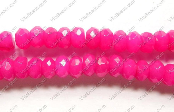 Fuchsia Mashan Jade  -  Faceted Rondel  16"