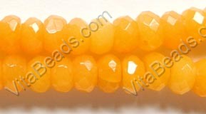 Yellow Jade  -  Faceted Rondel  15"