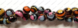 Painted Shell Beads  -  Big Smooth Round 16"