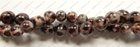 Leopard Shell Beads -  Big Smooth Round 16"