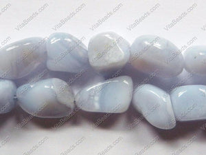 Natural Blue Chalcedony  A  -  Free Form Tumble  16"