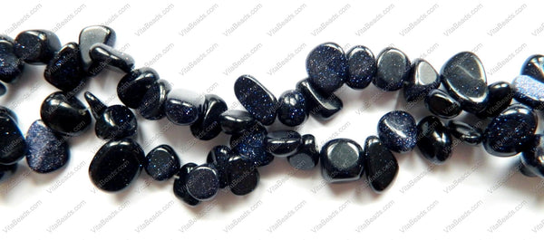 Blue Goldstone  -  Smooth Drop Nuggets 16"