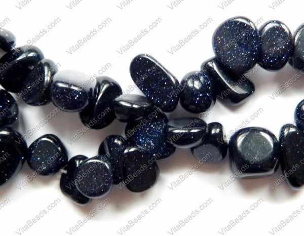 Blue Goldstone  -  Smooth Drop Nuggets 16"