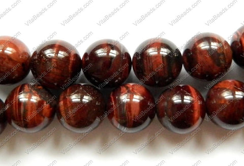 Red Tiger Eye AA  -  Big Smooth Round   16"