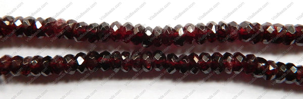 Garnet  -  Faceted Rondel  16"