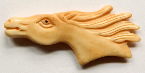 Carved Bone Pendant - Horse Head #6669
