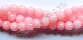 Pink Co-ral  -  Smooth Round  16"    4 mm