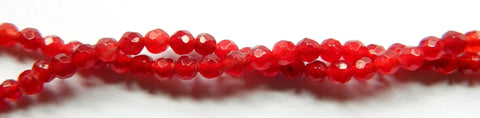 Red Jade  -  Faceted Round  16"