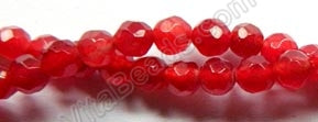 Red Jade  -  Faceted Round  16"