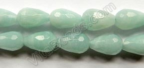 Amazonite A  -  Faceted Drop 16"