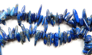 Lapis Lazuli A  -  Smooth Sticks 16"     6 x 20 mm