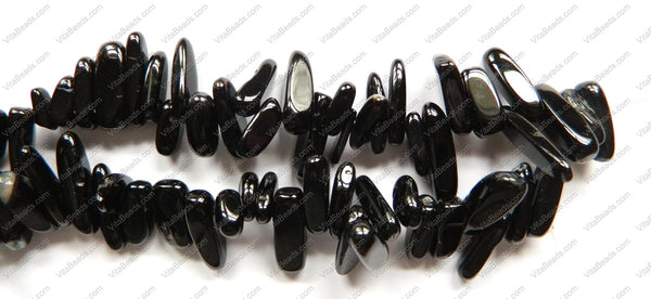 Black Onyx  -  Smooth Sticks 16"      6 x 18 mm