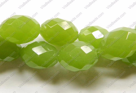 Faceted Eggs - 015 Olive Green Chalcedony (Dark) 16"