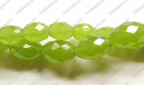 Faceted Rice - 015 Olive Chalcedony  16"