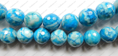 Blue Brazilian Agate -  Big Faceted Round  16"