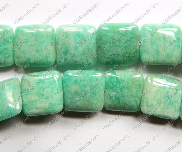 Russia Amazonite Light  -  Puff Squares  16"