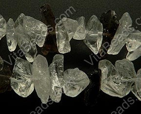 Mixed Natural Crystal & Smoky -  Rough Chip Nuggets  16"