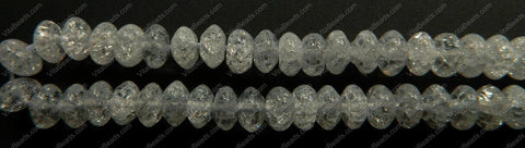 Natural Explosion Crystal  -  Smooth Roundels  16"     5 x 8 mm