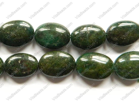 Green Pyrite A  -  Puff Ovals  16"