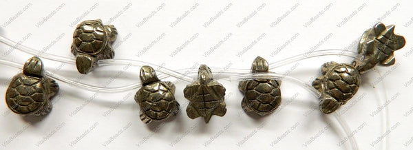 Pyrite A  -  Carved Turtles 16"