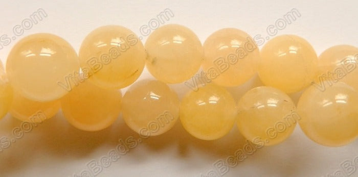 Honey Jade - Smooth Round Beads  15"