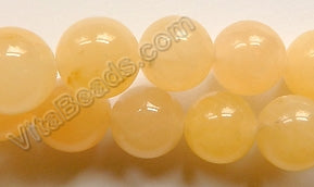 Honey Jade - Smooth Round Beads  15"