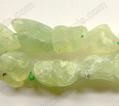 Matte Prehnite A -  Rough Nuggets  16"