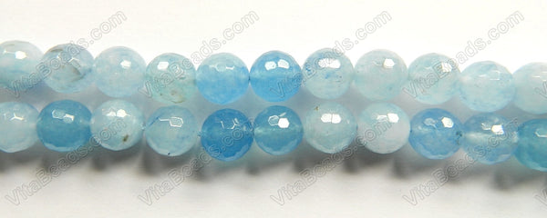 Aquamarine Jade  -  Faceted Round  16"