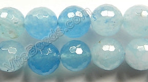 Aquamarine Jade  -  Faceted Round  16"