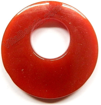 Smooth Pendant - Drop Donut Carnelian