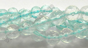 Aqua Quartz - Faceted Round  16"