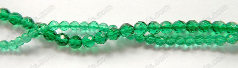 Emerald Crystal  -  Faceted Round   16"