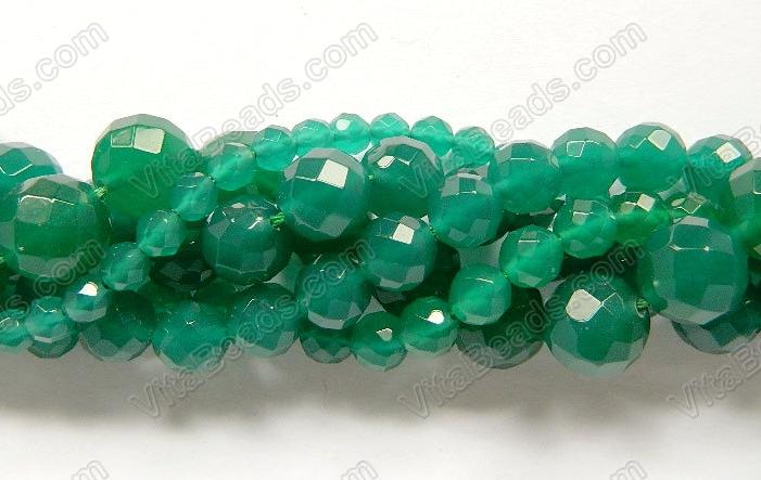 Emerald Chalcedony  -  Faceted Round   16"