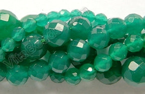 Emerald Chalcedony  -  Faceted Round   16"
