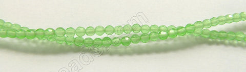 Light Green Crystal - Faceted Round  16"