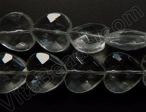 Clear Crystal  -  Faceted Heart  16"