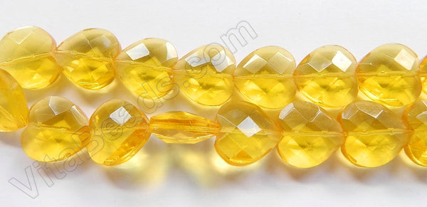 Citrine Crystal  -  Faceted Heart  16"