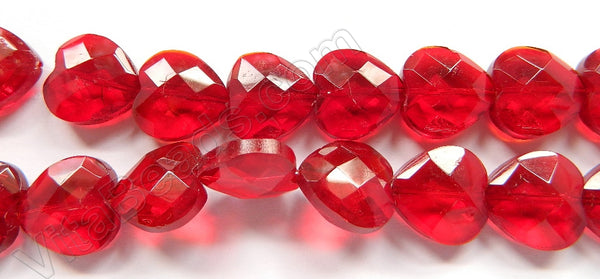 Big Red Crystal  -  Faceted Heart  16"