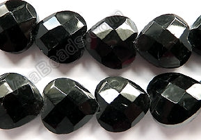 Black Crystal  -  Faceted Heart  16"