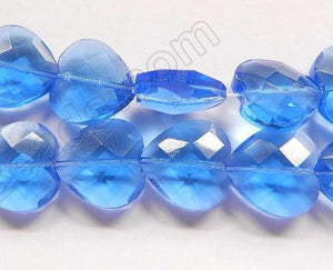 Sky Blue Crystal  -  Faceted Heart  16"