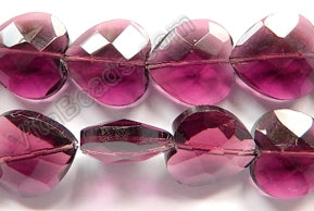 Red Fluorite Crystal  -  Faceted Heart  16"